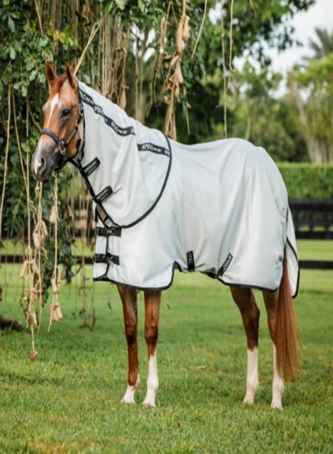 Horseware Ireland Amigo Bug Rug Stock Horse Silver and Black Fly Sheet NO Hood 74 - Image 1